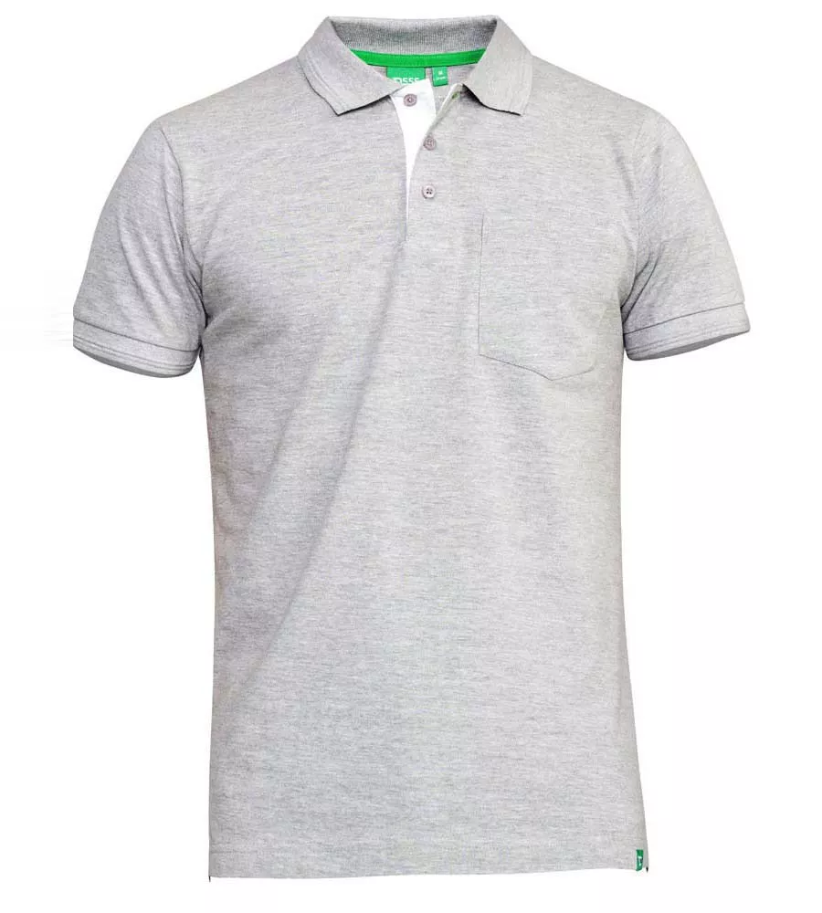 D555 Mens Fully Combed Pique Polo Shirt With Pocket (GRANT-R)