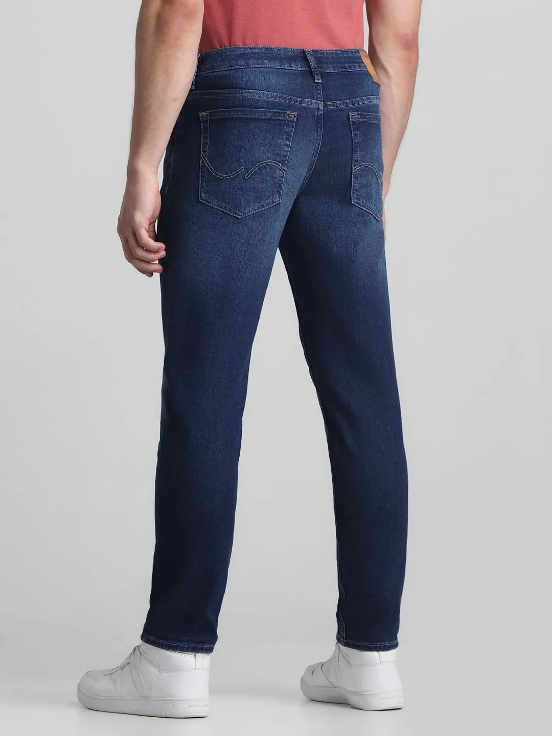 Dark Blue Mid Rise Brak Slim Fit Jeans