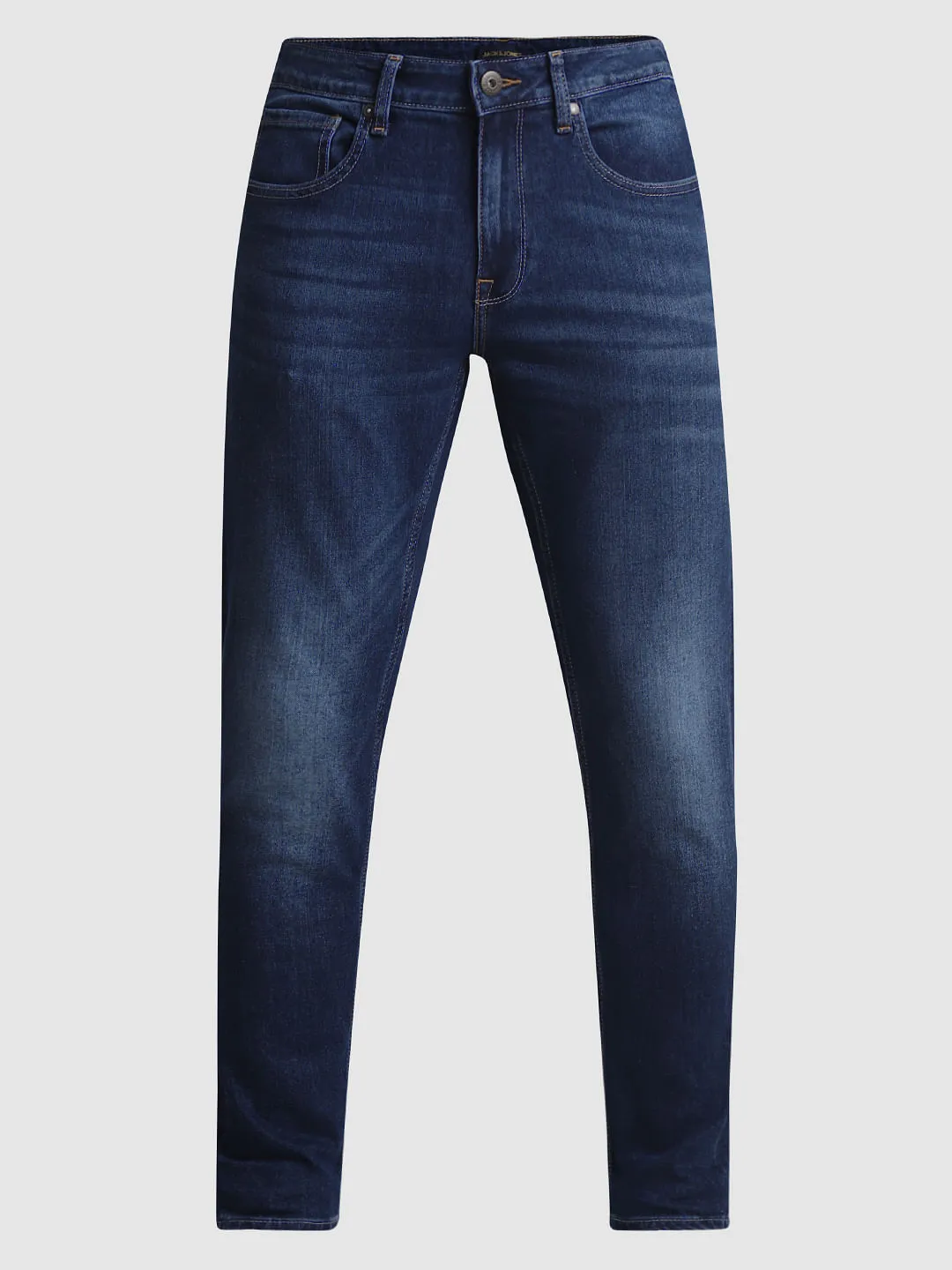 Dark Blue Mid Rise Brak Slim Fit Jeans