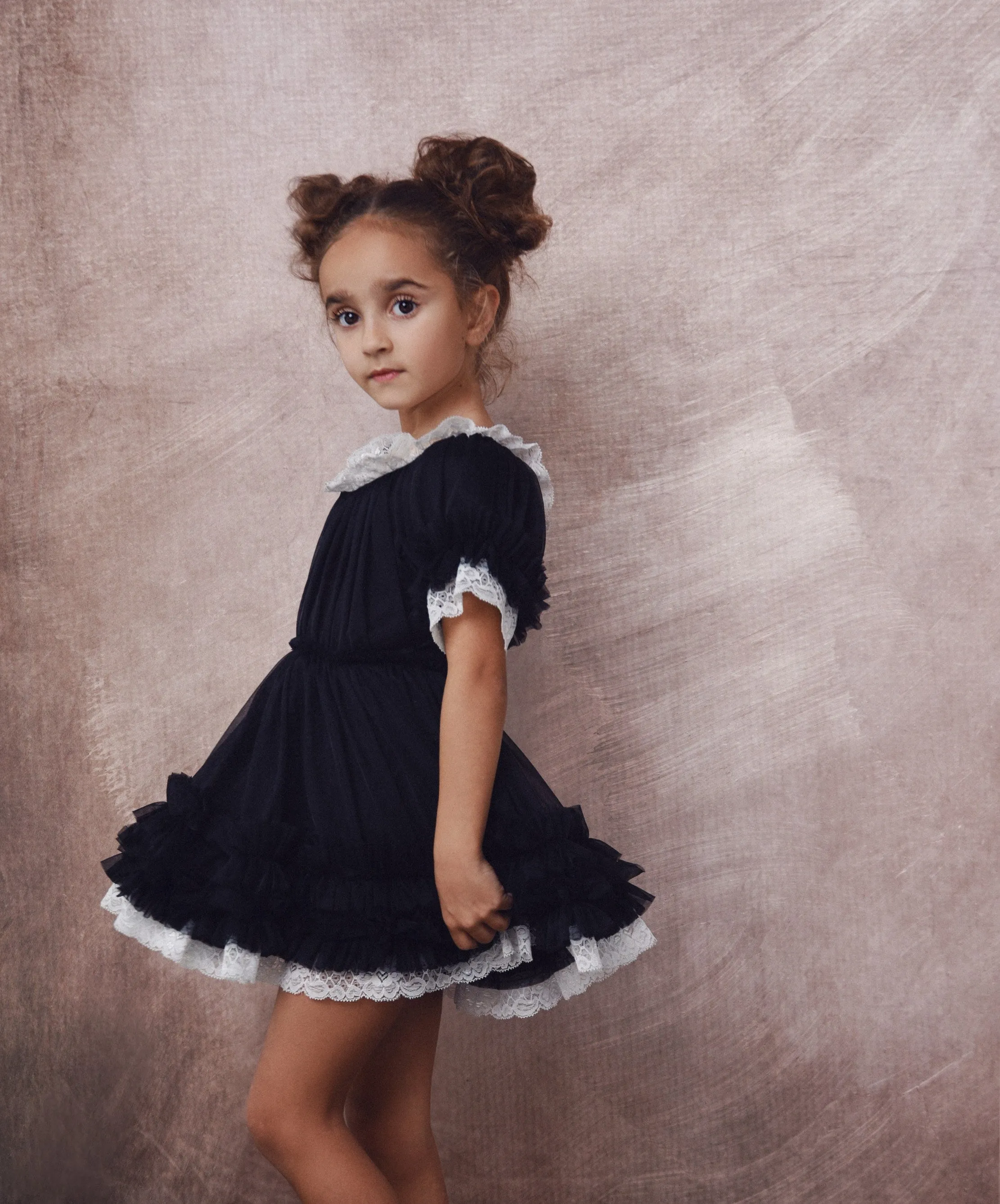 DOLLY by Le Petit Tom  PORCELAIN DOLLY DRESS black