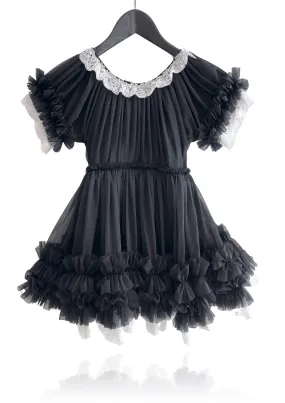 DOLLY by Le Petit Tom  PORCELAIN DOLLY DRESS black