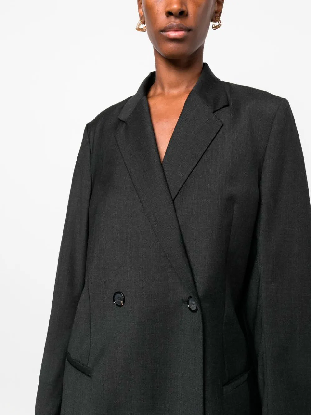 Double-breasted wool jacket