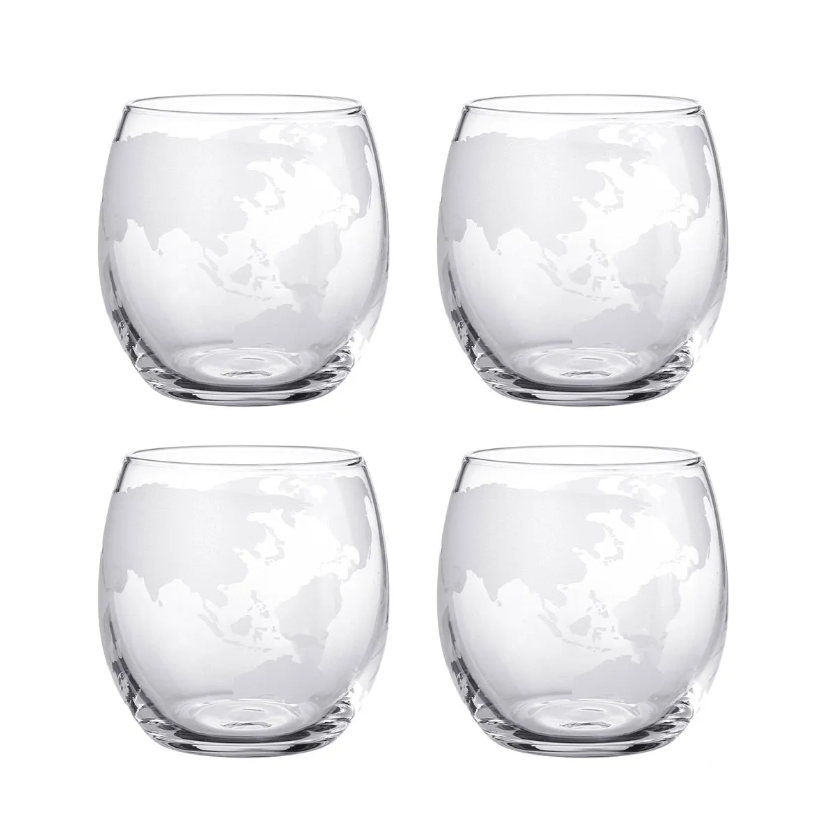 Drinks Globe Decanter Set -  Whiskey Drink Bottle & Glasses