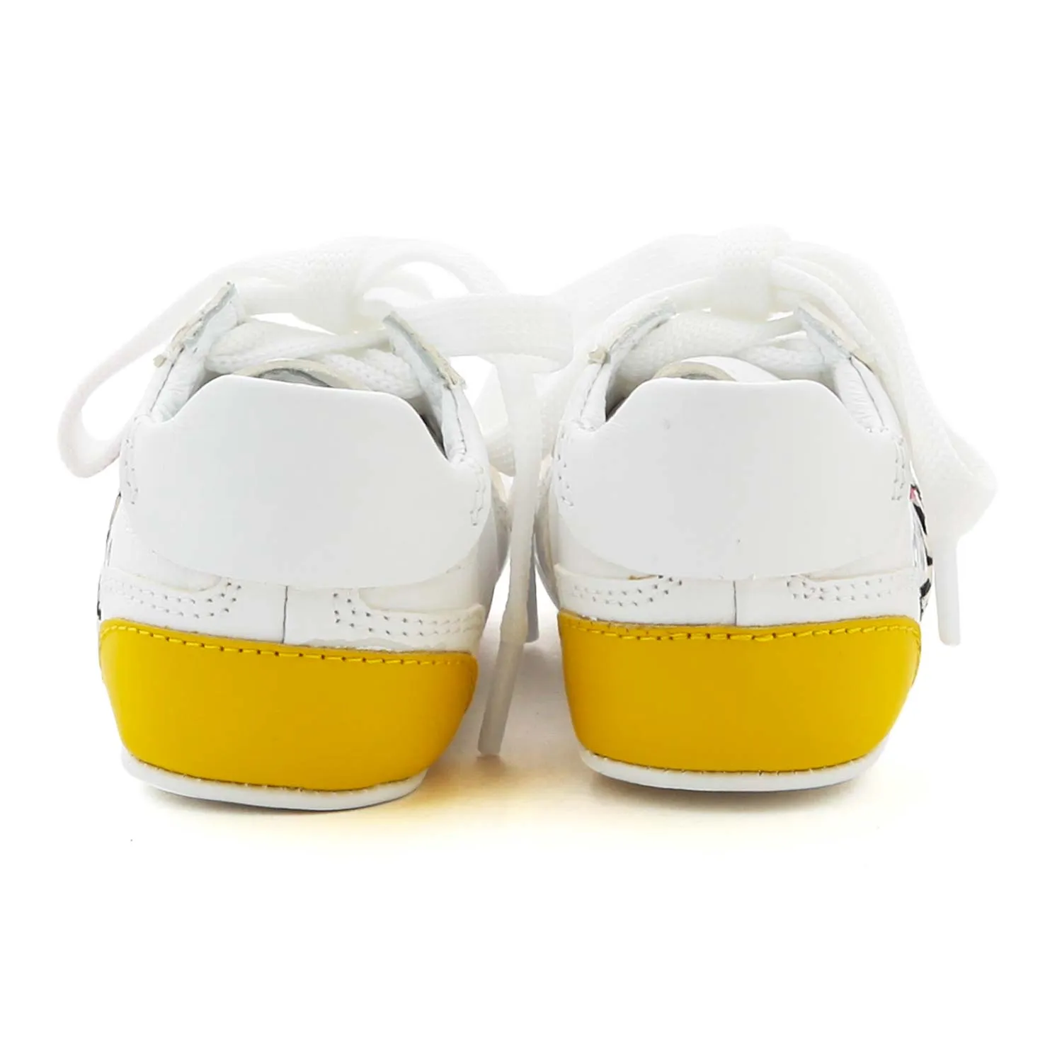 Dsquared2 Unisex White And Yellow Baby Sneaker