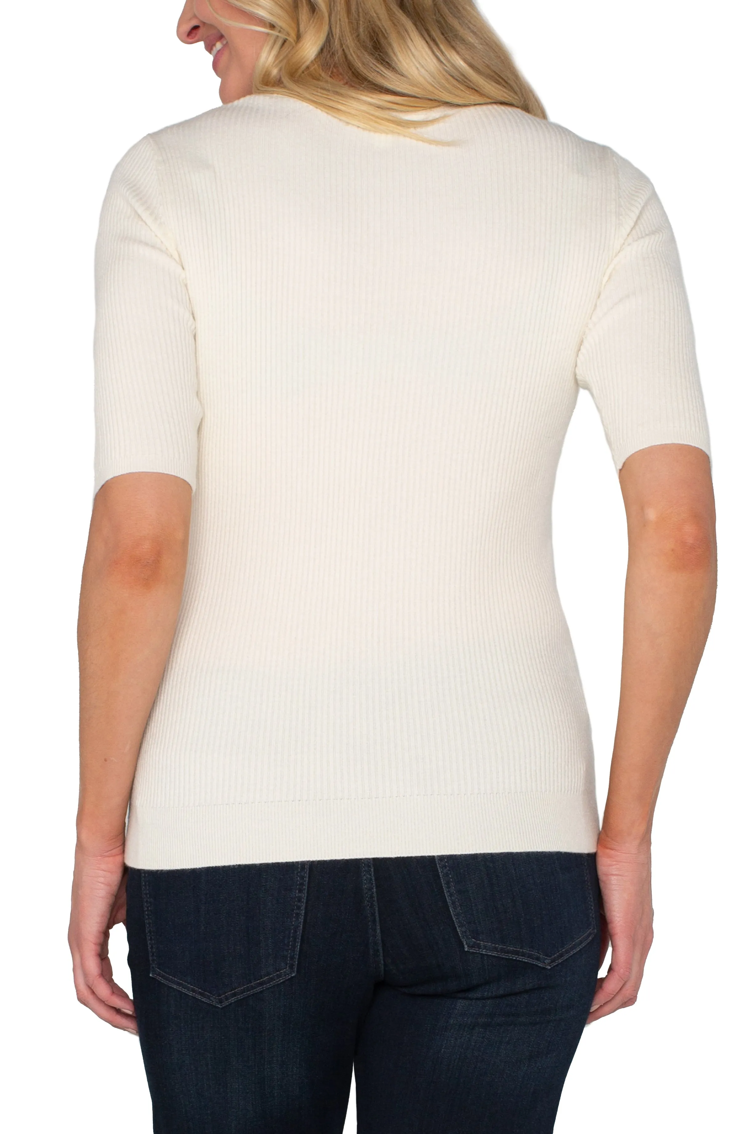 Elbow Sleeve Crew Sweater