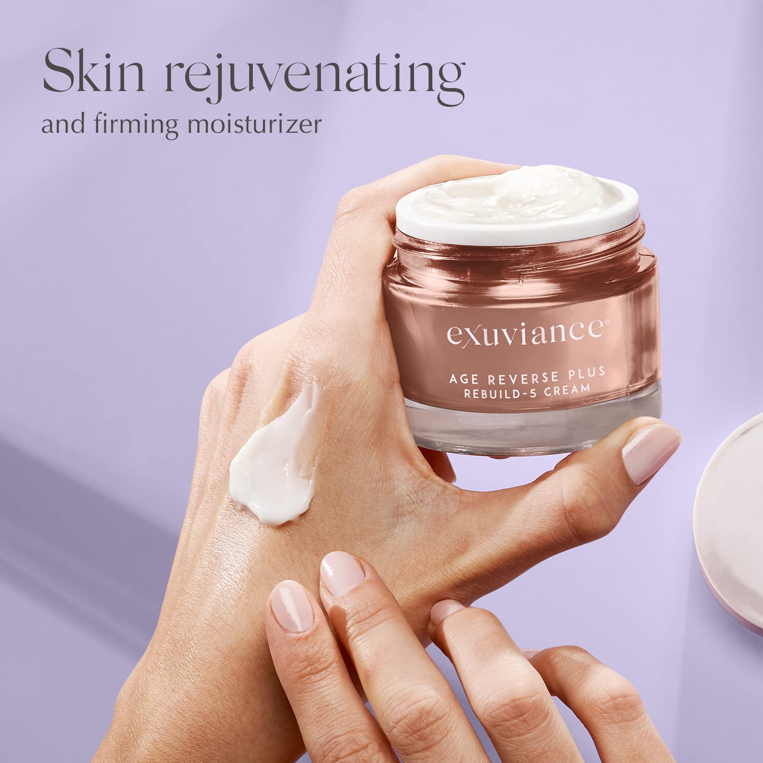 EXUVIANCE AGE REVERSE + Rebuild-5 Antiaging Moisturizer Cream with Shea Butter, Glycerin, Vitamin E, Peony Botanical, PHA, Amino