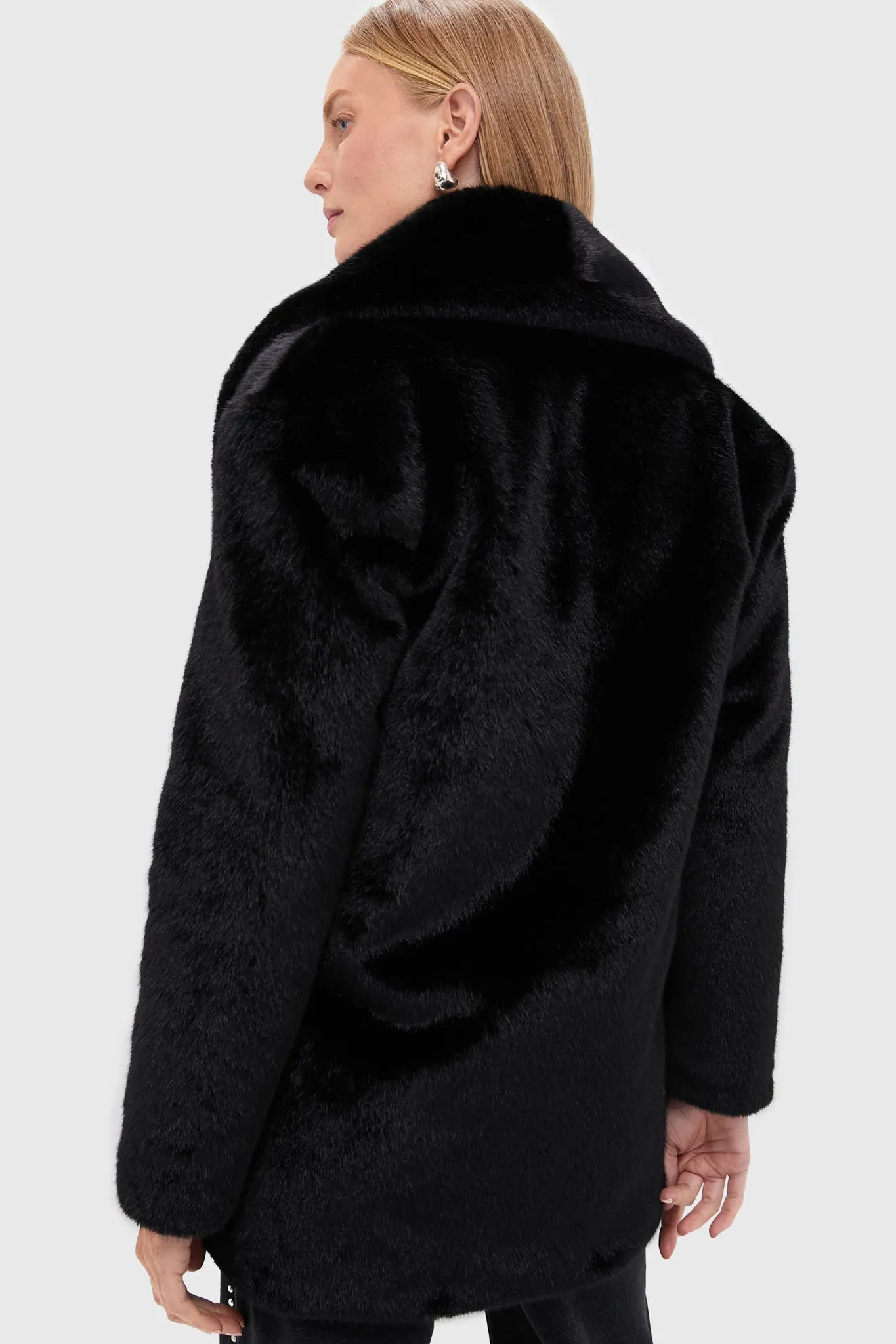 Faux Fur Mid Length Coat