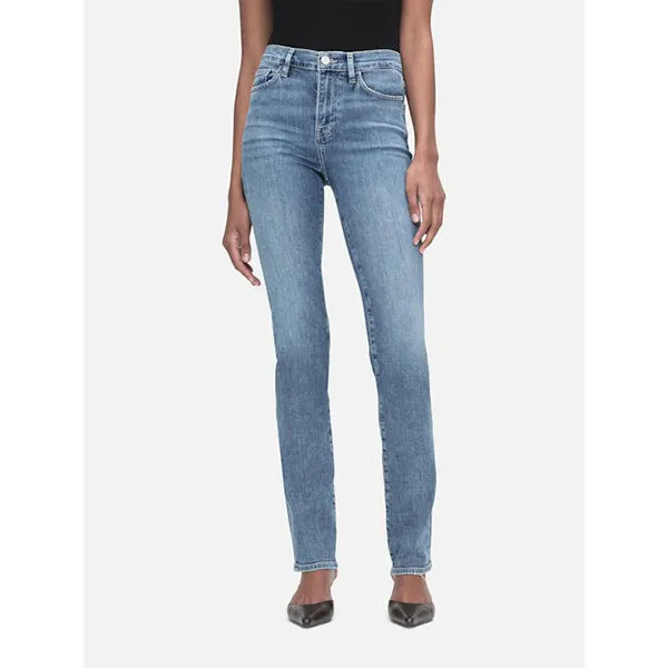 FRAME Le High Straight LONG Jeans Daphne Blue