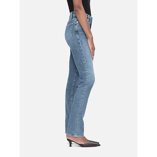 FRAME Le High Straight LONG Jeans Daphne Blue