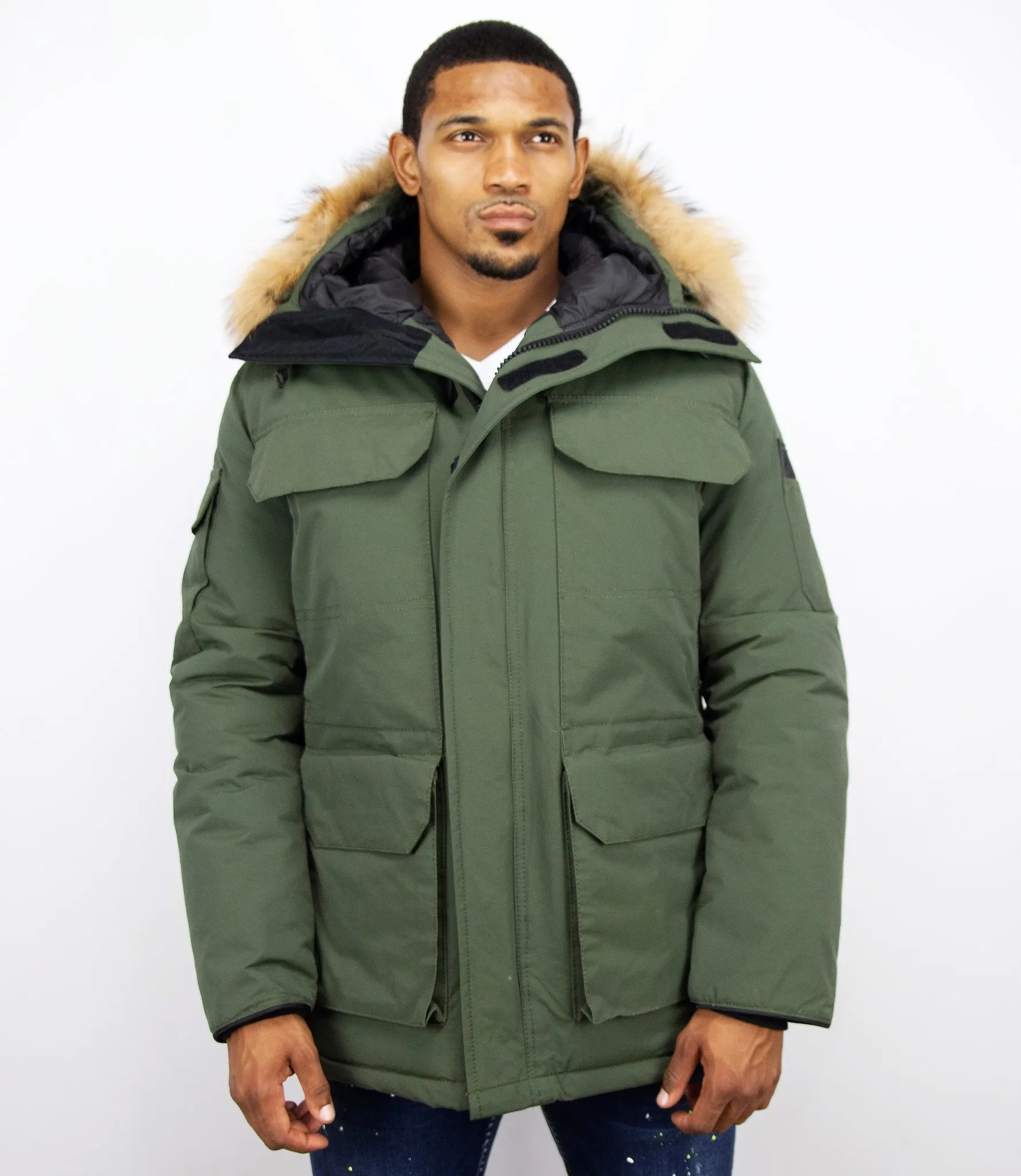 Fur Collar Coat | Men Winter Coat Long | Expedition Parka |