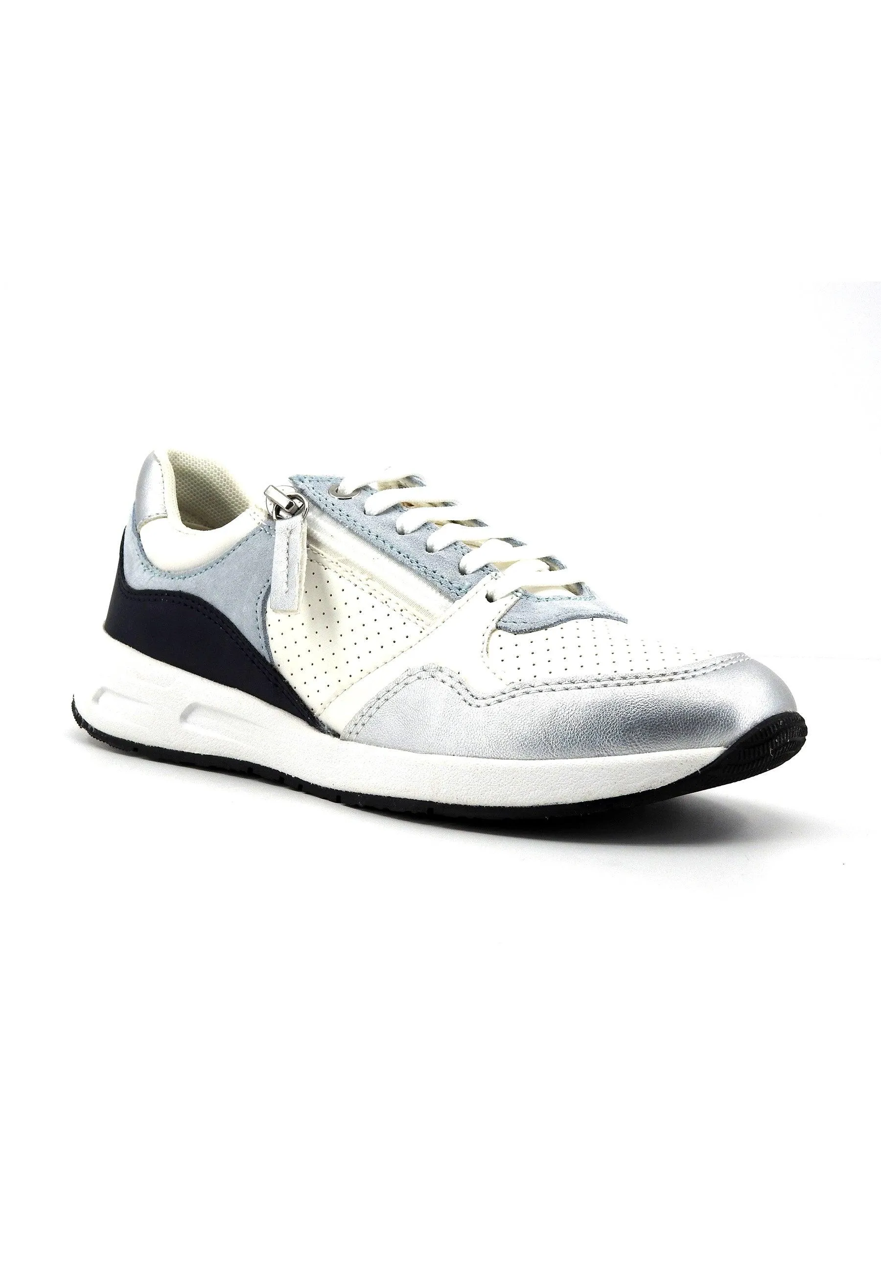 GEOX Bulmya Sneaker Donna White Blue D36NQB0BCC0270