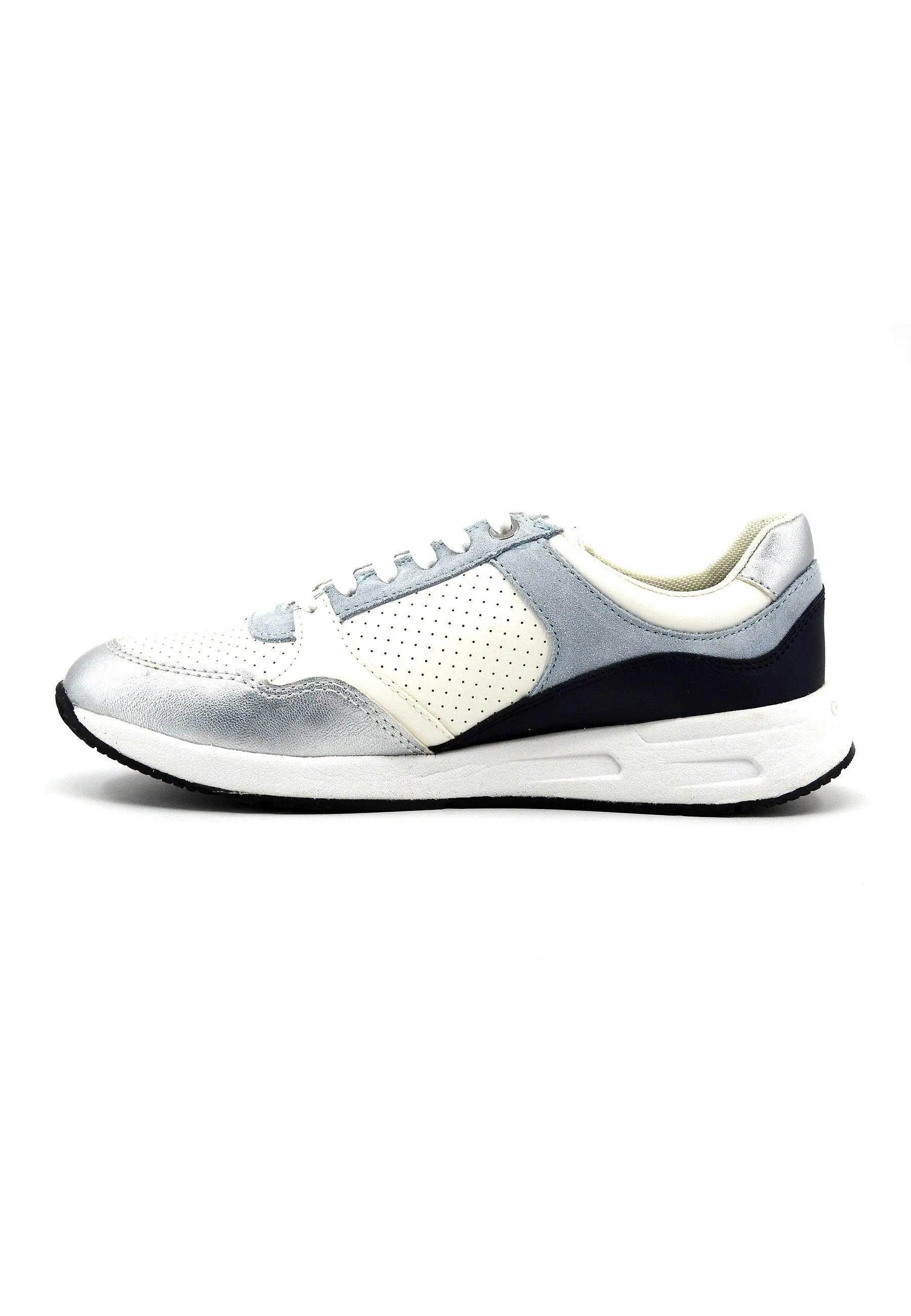 GEOX Bulmya Sneaker Donna White Blue D36NQB0BCC0270