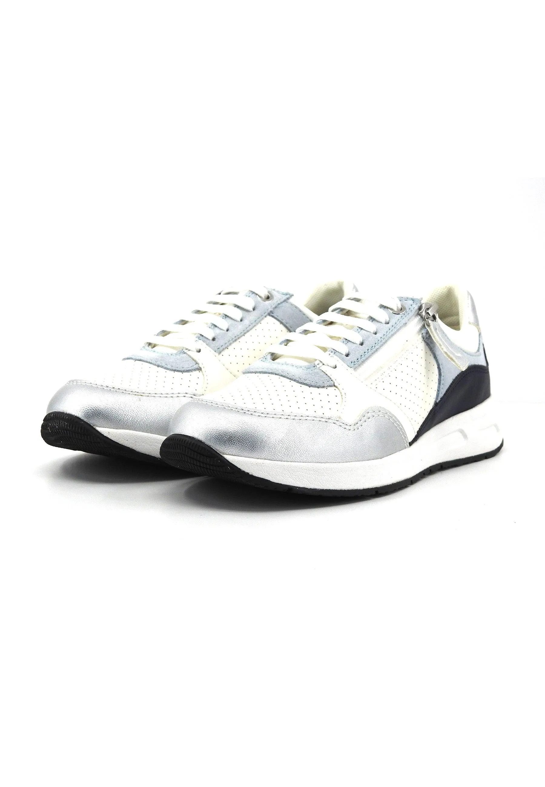 GEOX Bulmya Sneaker Donna White Blue D36NQB0BCC0270