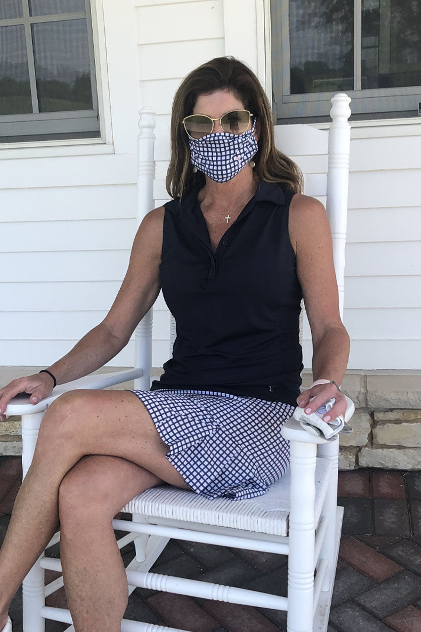 Gingham Print Golftini Face Mask | Getaway