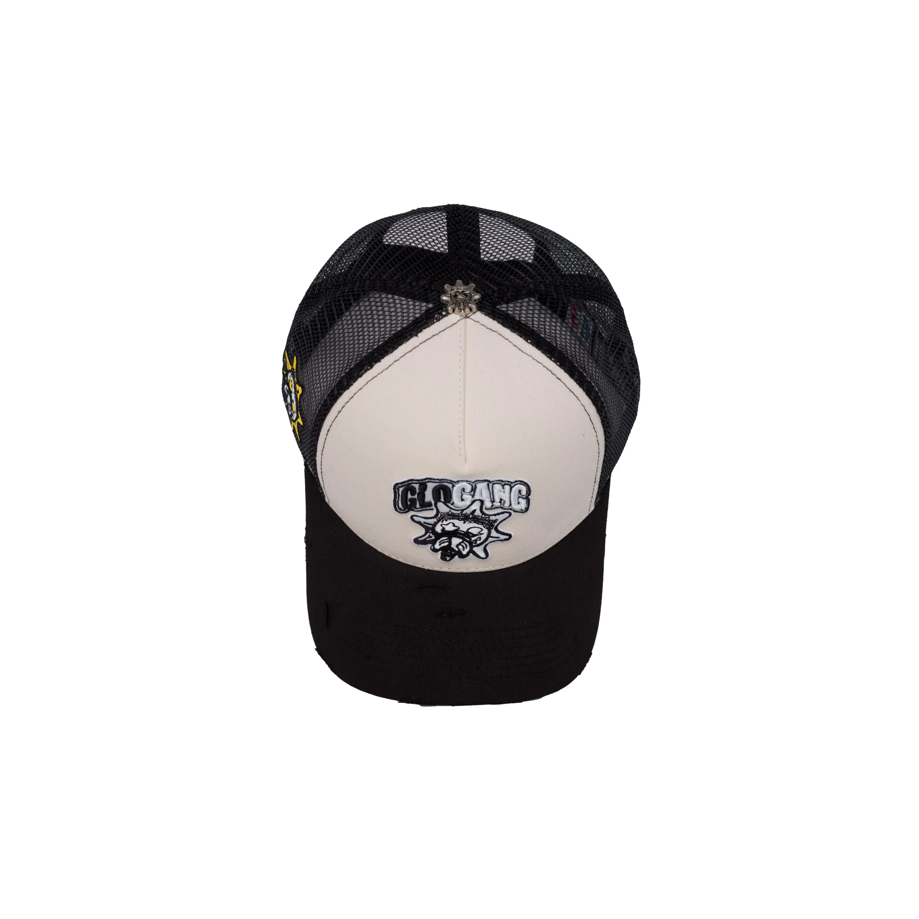 Glo Gang Classic Logo Trucker Hat (Black/White)