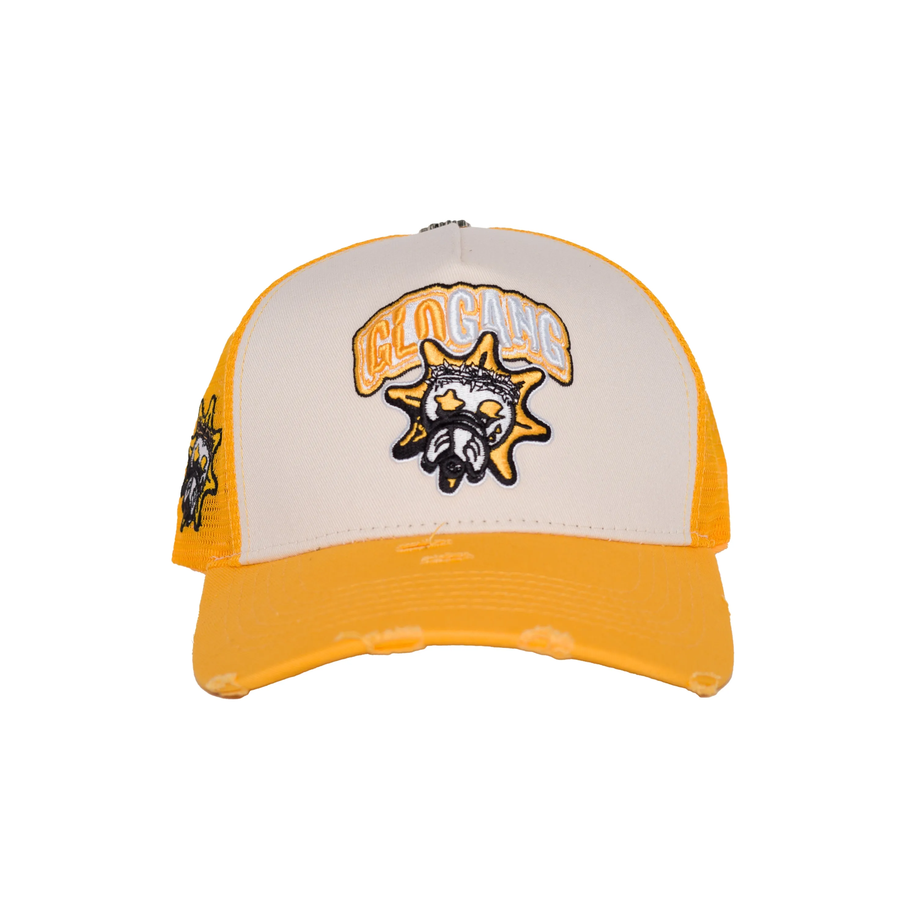 Glo Gang Classic Logo Trucker Hat (Yellow/White)