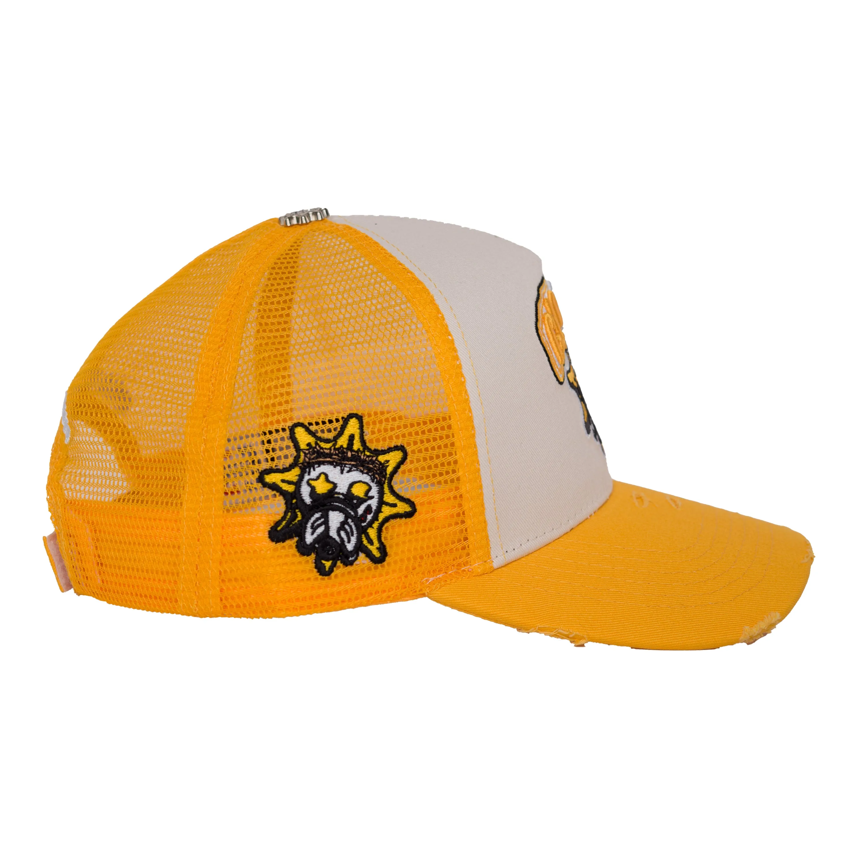 Glo Gang Classic Logo Trucker Hat (Yellow/White)