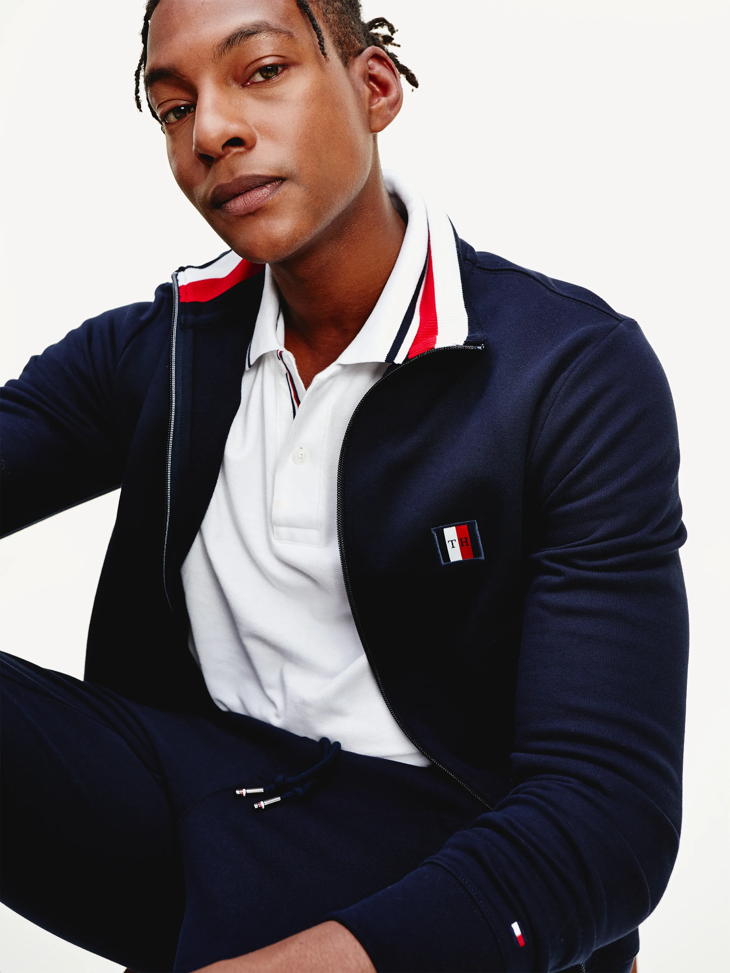 Global Stripe Zip Thru | Sweatshirts & Hoodies | Tommy Hilfiger