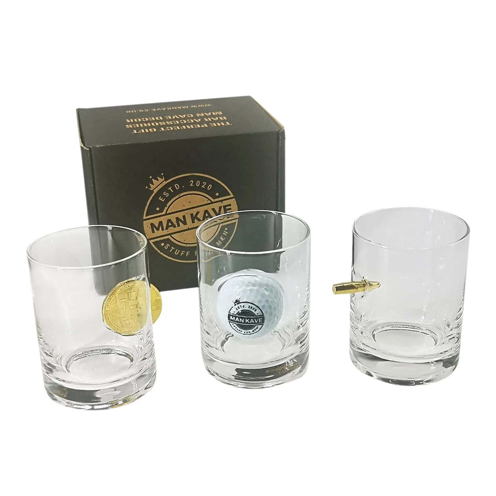 Golf Ball Whiskey Drinks Glasses