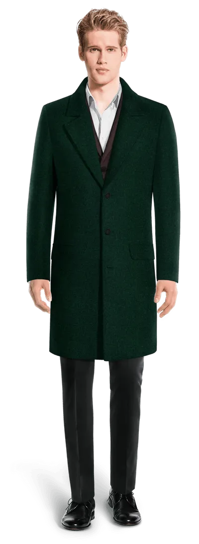 Green Long Chesterfield Coat