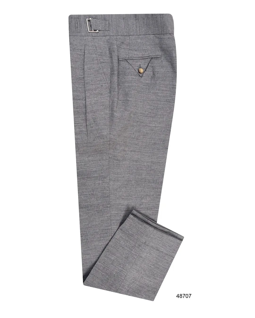 Gurkha Pant in Solbiati Light Grey Linen