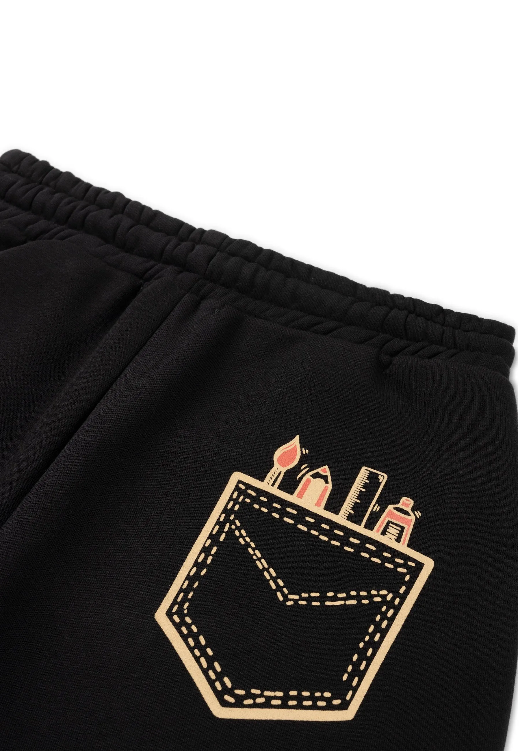 Heart Sweatpants Black