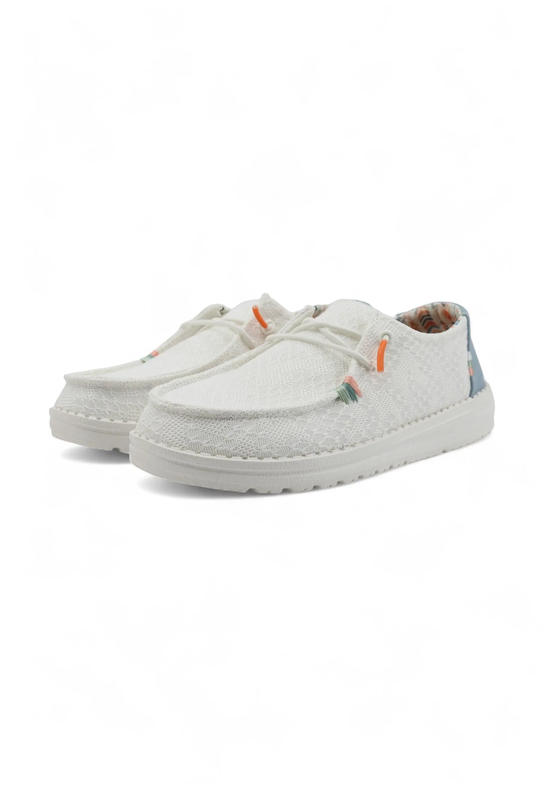 HEY DUDE Wendy Boho Sneaker Vela White Crochet 40054-1KF