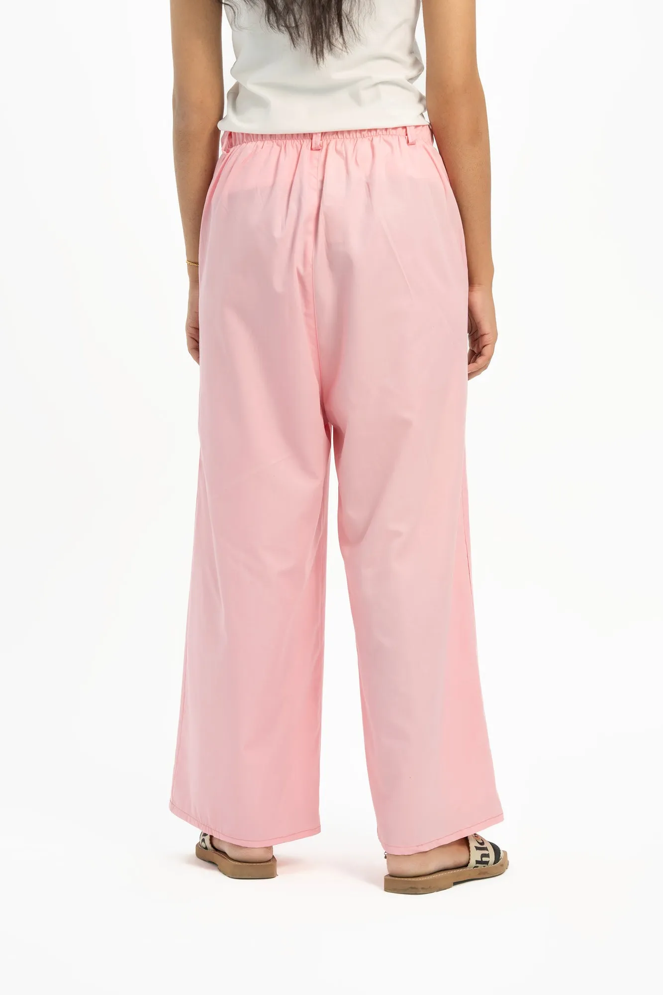 High Waisted Culotte Pant - Light Pink