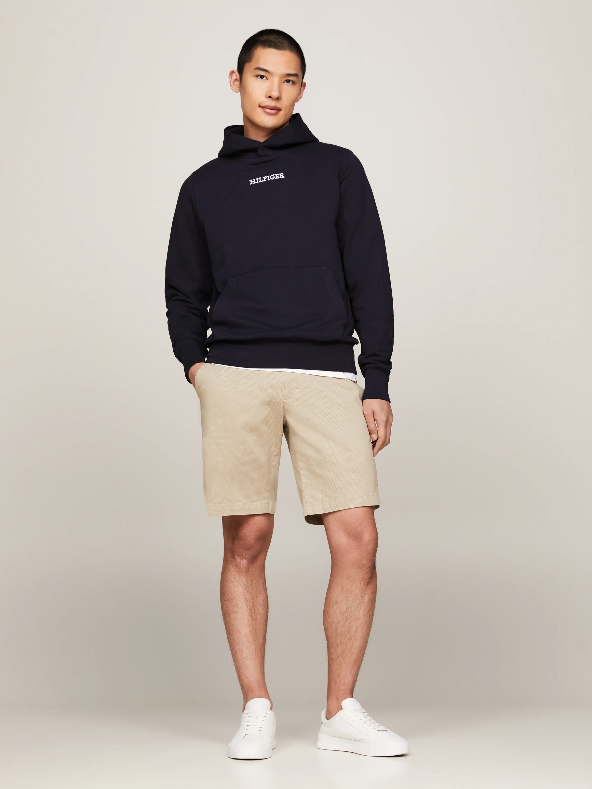 Hilfiger Monotype Topstitch Regular Fit Hoodie | Sweatshirts & Hoodies | Tommy Hilfiger