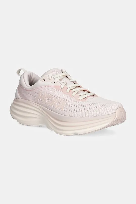 Hoka One One running shoes Bondi 8 pink color