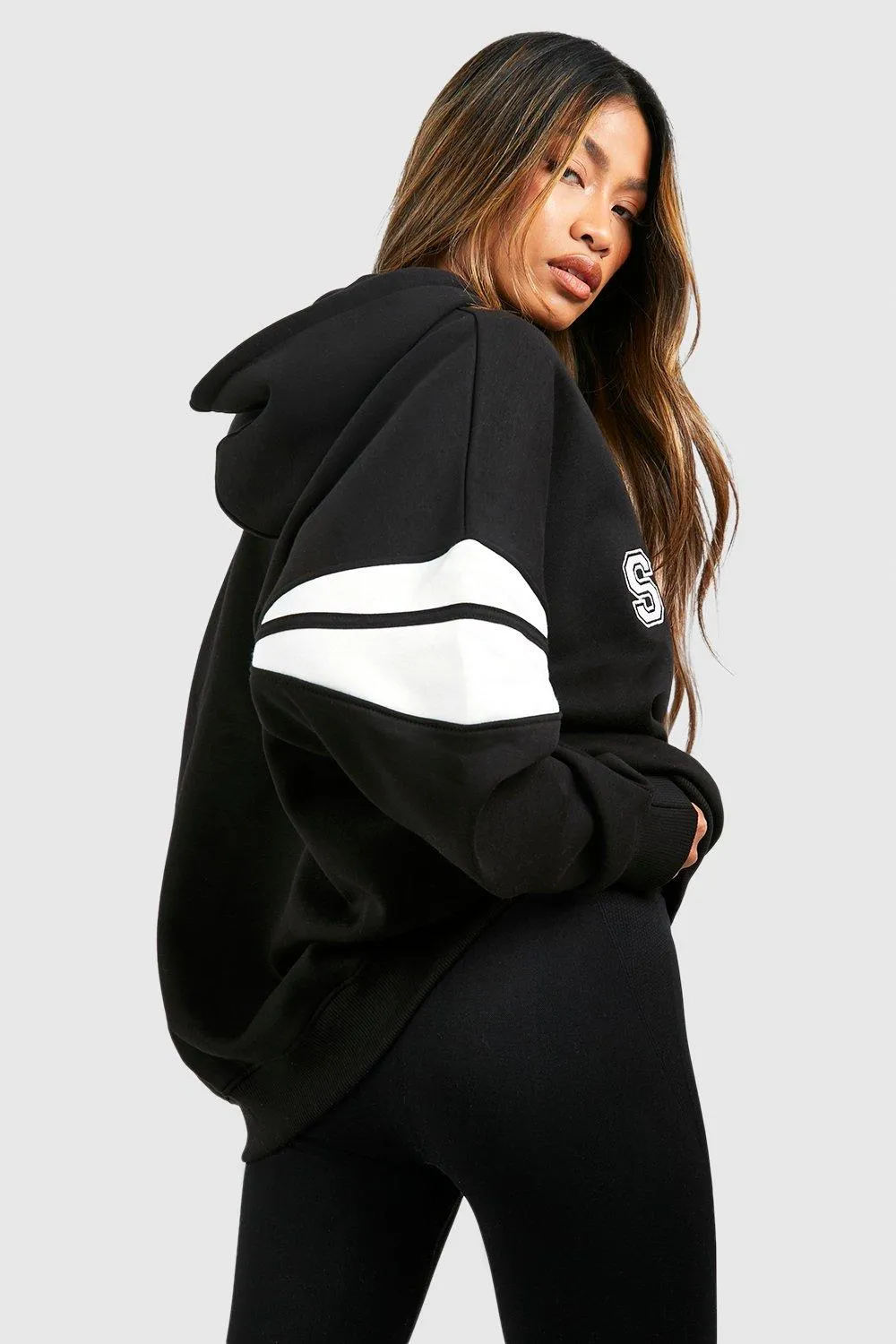 Hoodies & Sweatshirts | Dsgn Studio Contrast Panelled Oversized Hoodie | boohoo