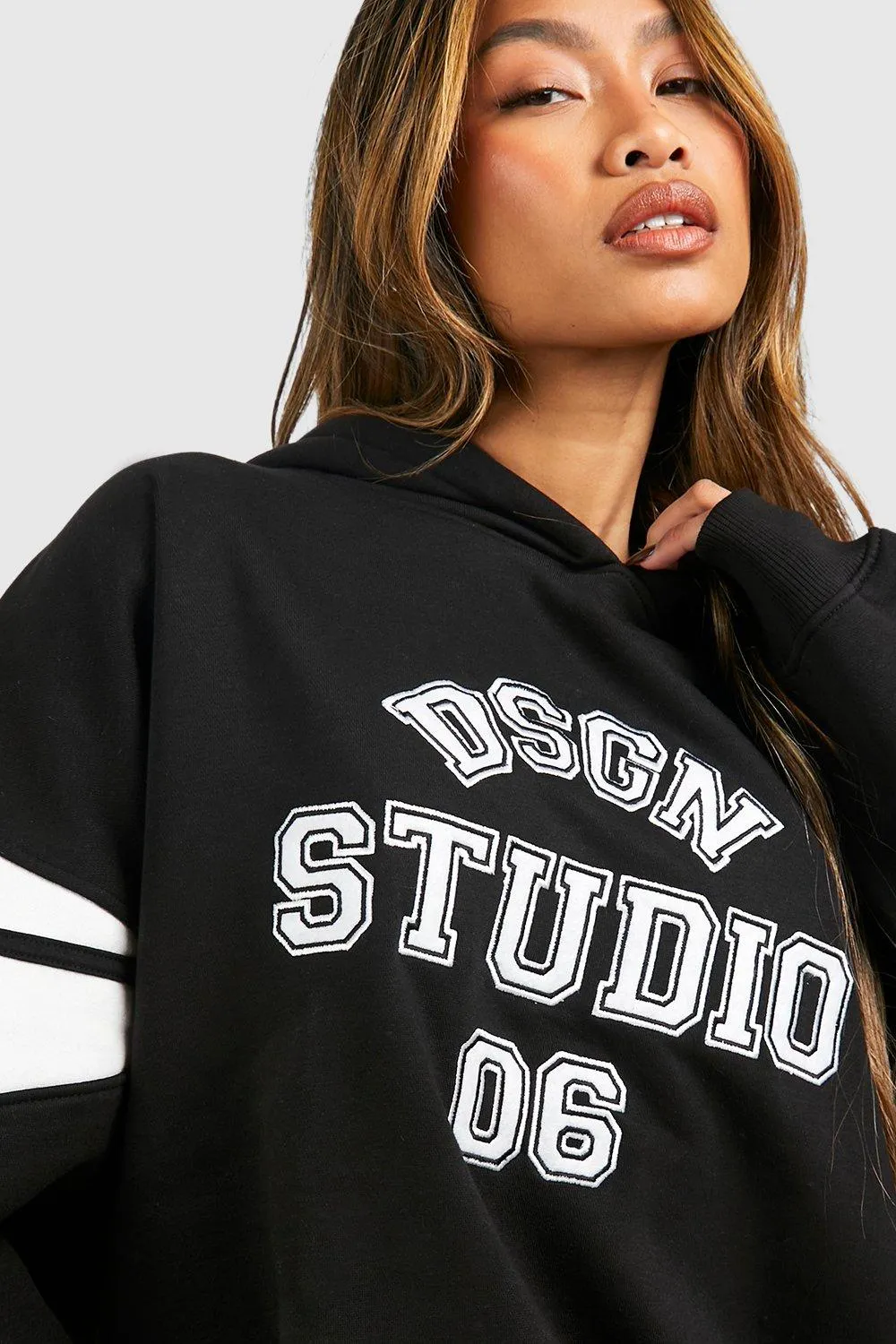 Hoodies & Sweatshirts | Dsgn Studio Contrast Panelled Oversized Hoodie | boohoo