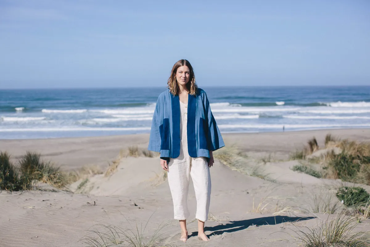 Indigo Waves Coat - Indigo