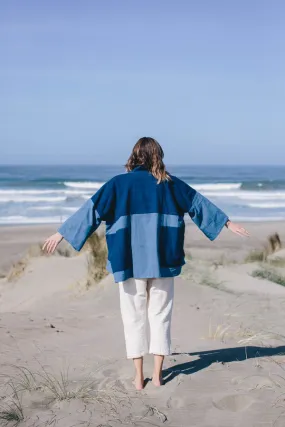 Indigo Waves Coat - Indigo