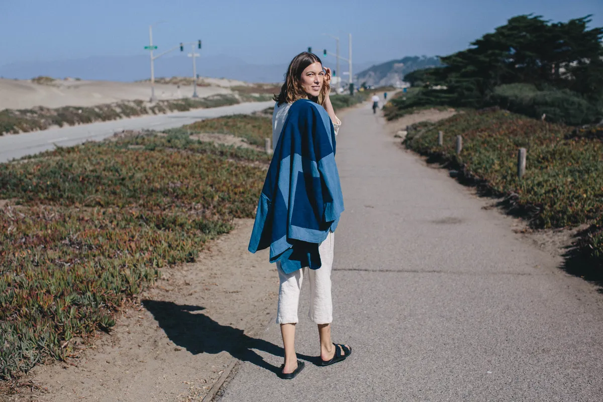 Indigo Waves Coat - Indigo