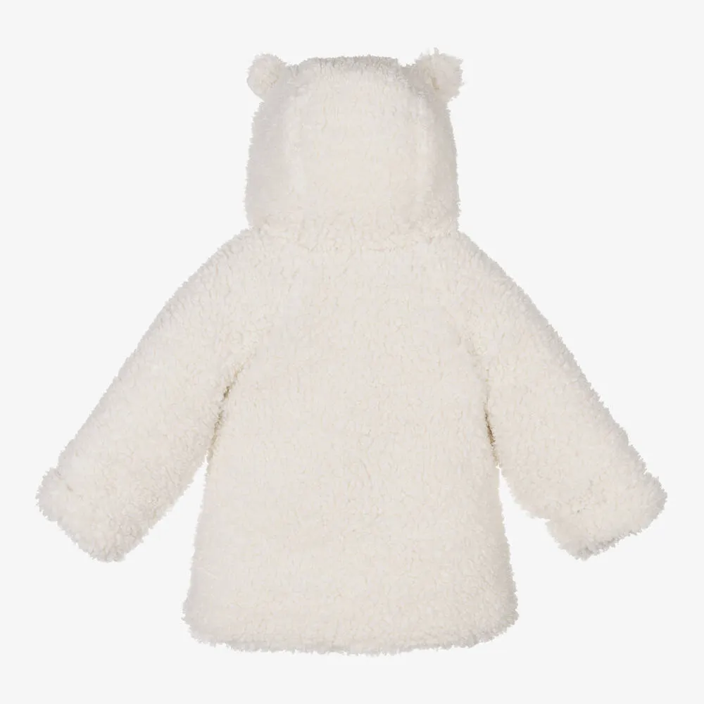 Ivory Borg Fleece Pram Coat