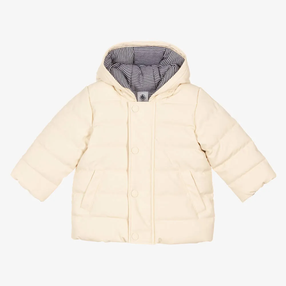 Ivory Hooded Puffer Coat