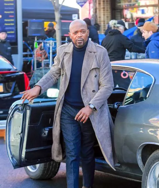 John Shaft Grey Duster Coat - Famous Men's Coat