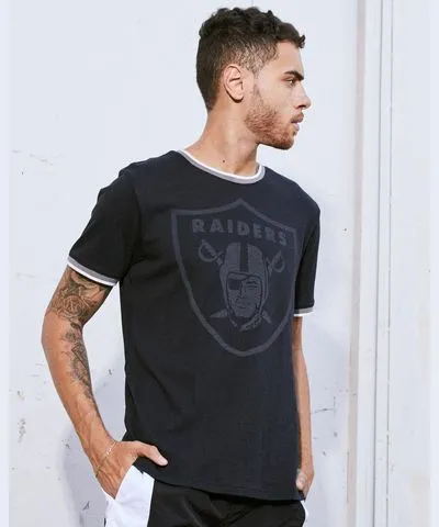 Junk Food Men's Raiders Throwback Ringer Tee