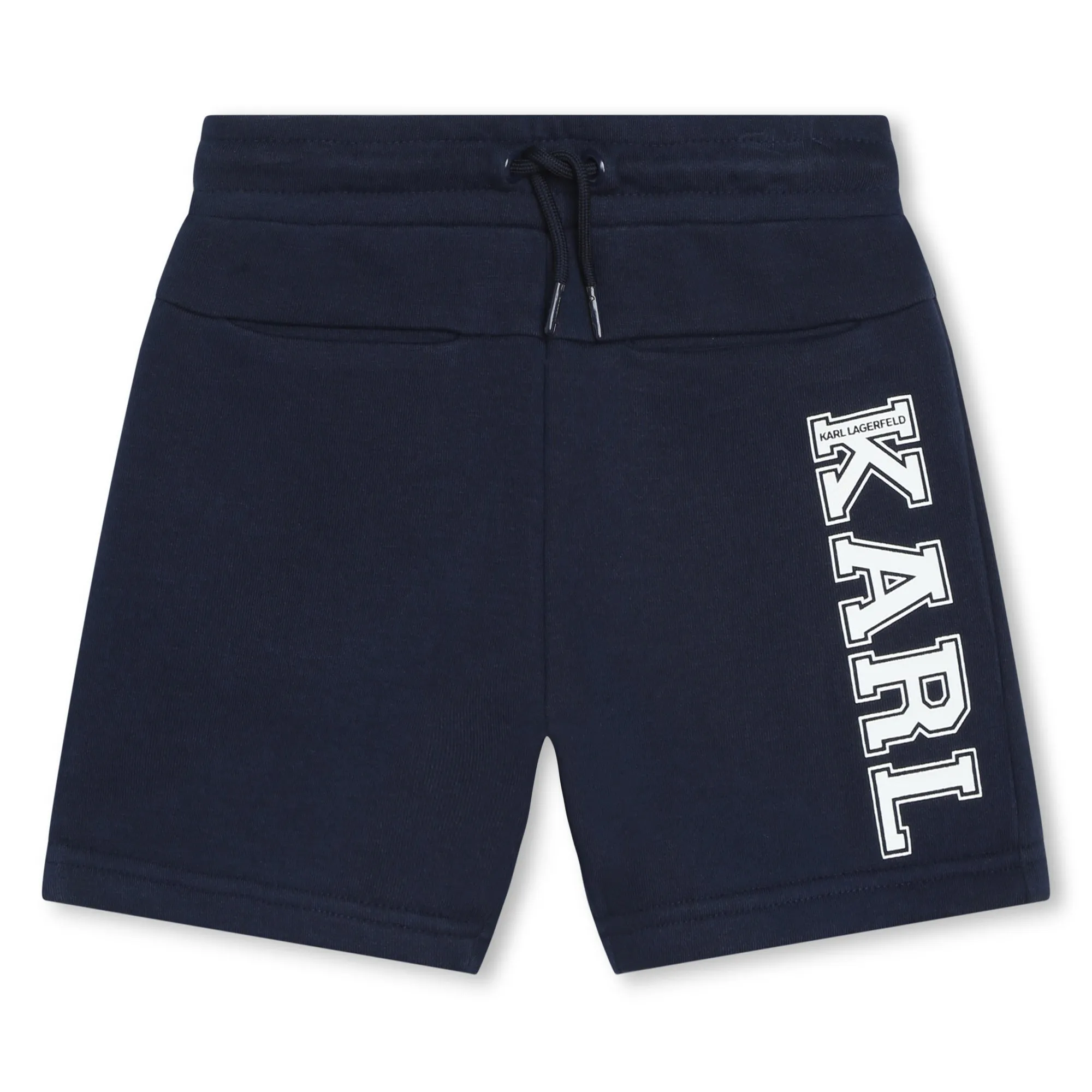 Karl Lagerfeld Shorts Vertical Logo Navy Blue