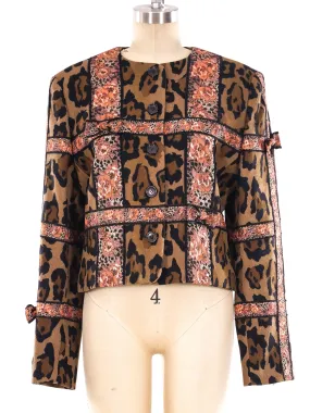 Kenzo Ribbon Trimmed Cropped Jacket