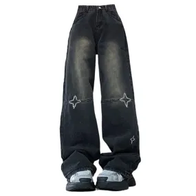 Knee Star Black Jeans