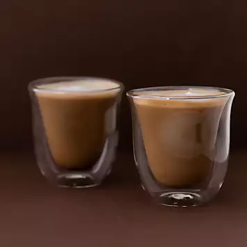 La Cafetiere Set of 2 Double Walled Cappuccino Jack Glasses | Kaleidoscope