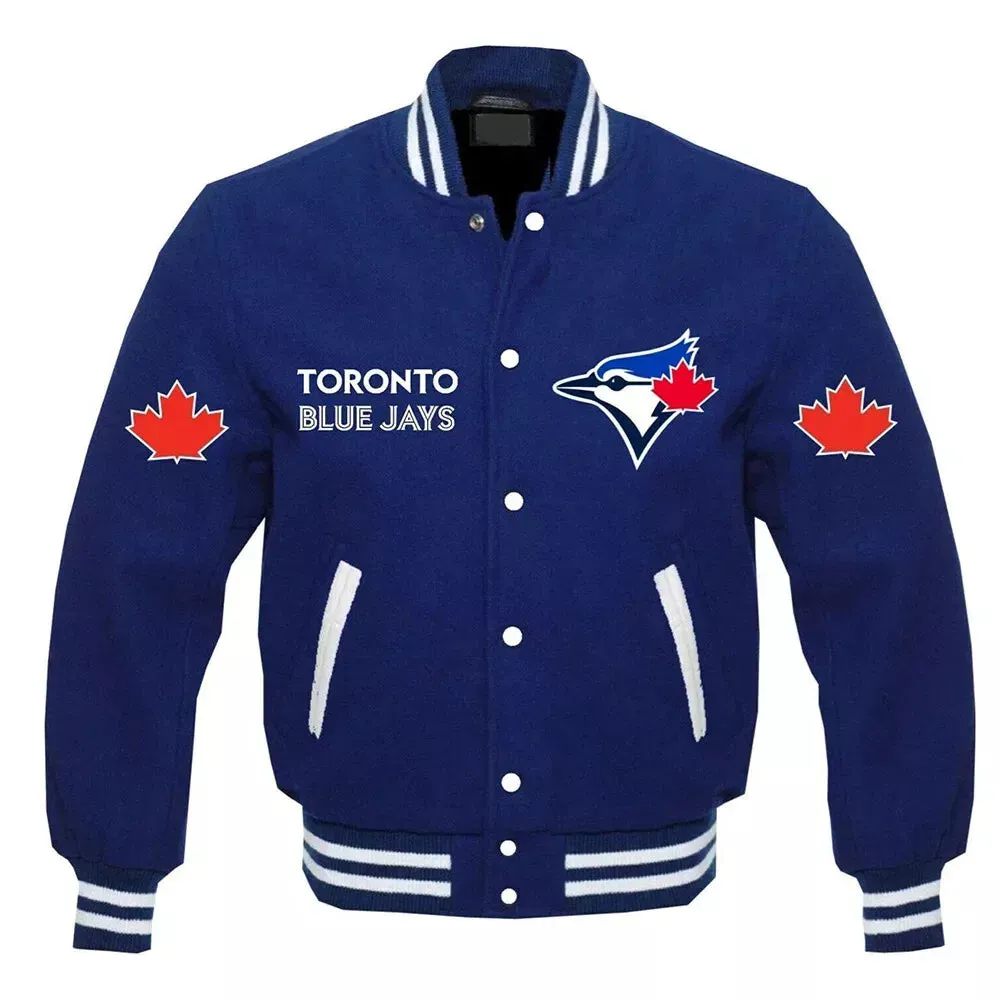 Letterman Toronto Blue Jays Blue color All Wool Varsity Jacket