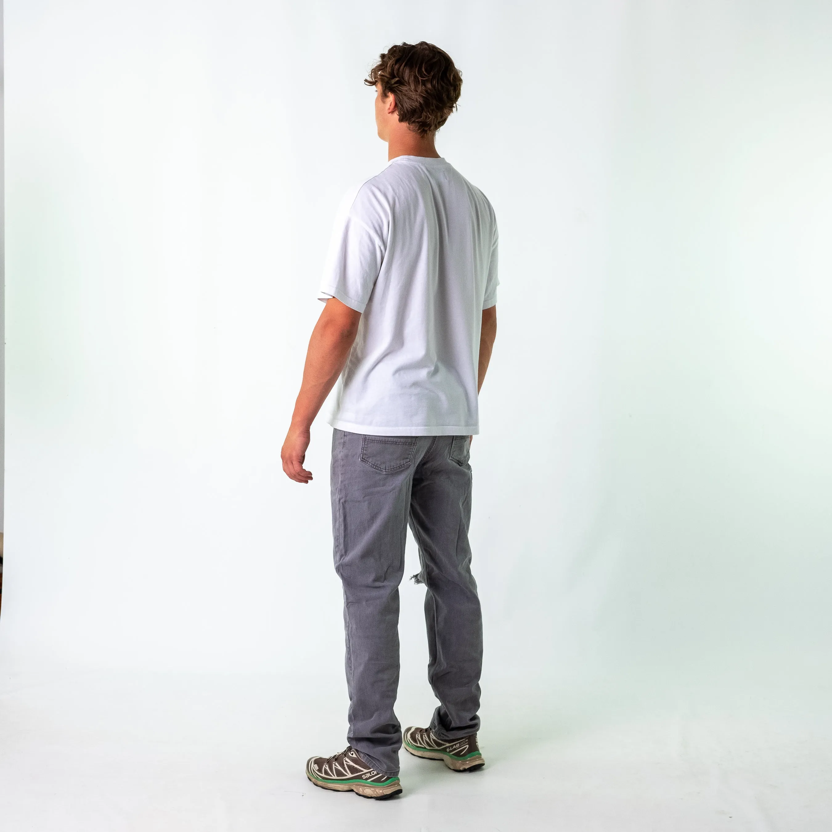 Light Grey y2ks Carhartt Canvas Carpenter Jeans Baggy Pants (36x32)