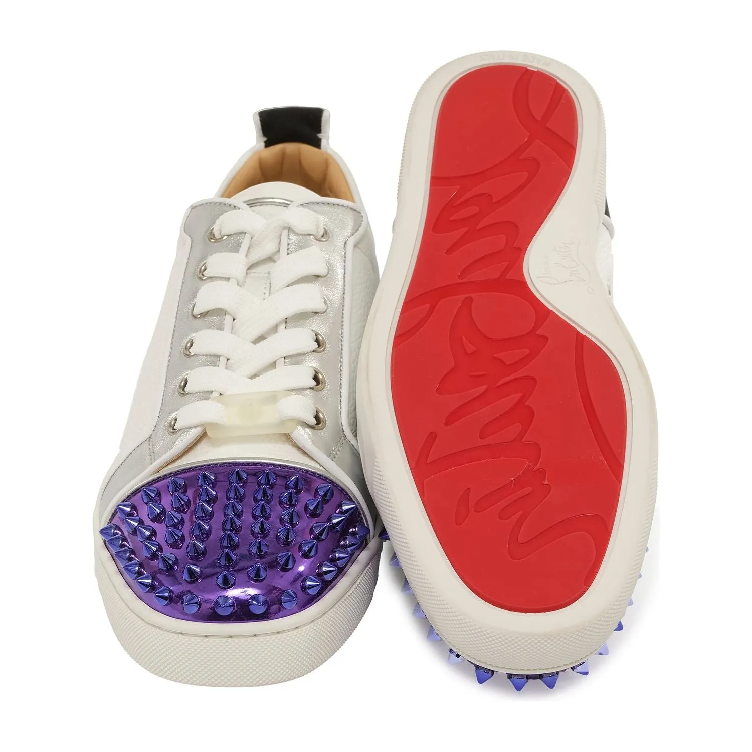 Louis Junior Spikes Flat Contrasting Leather Sneakers