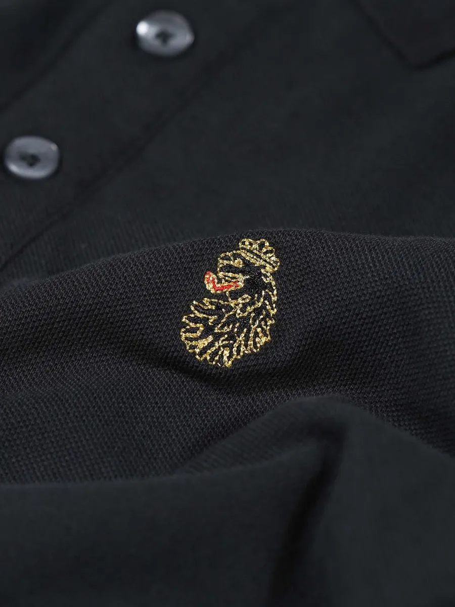 Luke 1977 Essential New Mead Sport Pique Polo Shirt Jet Black