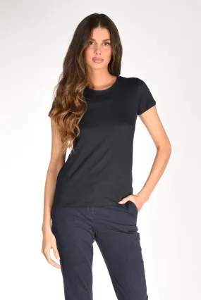 Majestic Filatures Paris Tshirt M. Corta Blu Navy Donna