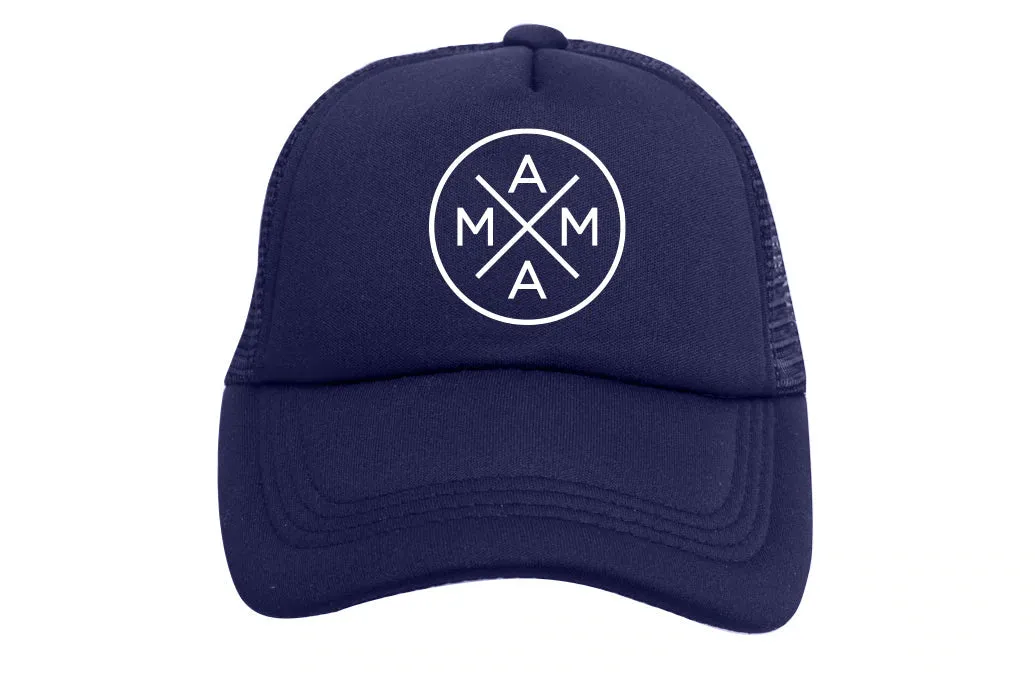 Mama X Trucker Hat in Navy