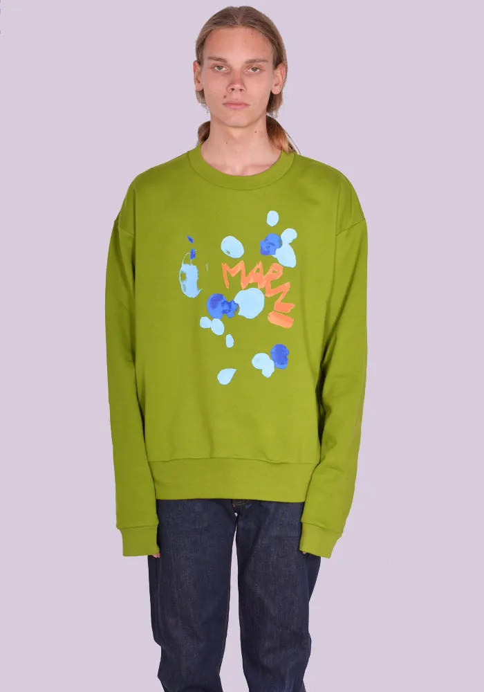 MARNI FUMU0074PE PRINT SWEATSHIRT KIWI